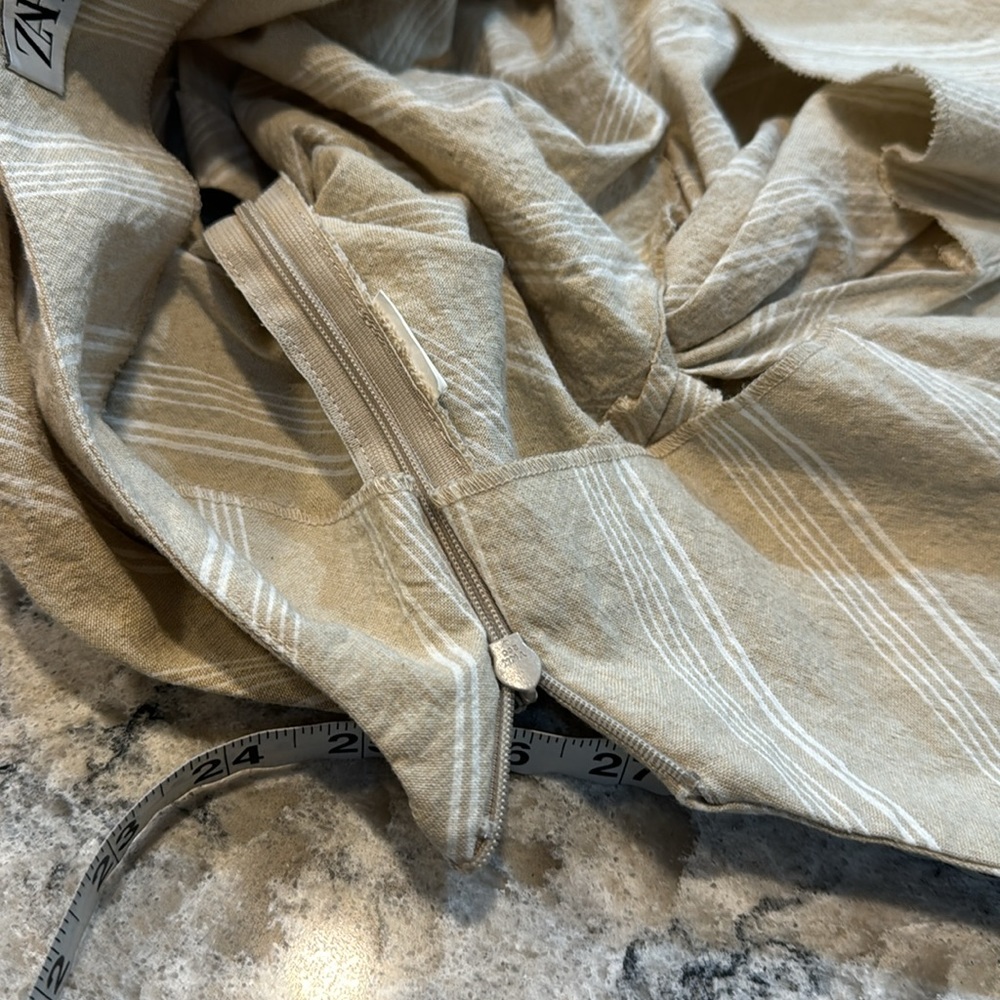 Zara Cream Sleeveless Wrap Blouse - Picture 13 of 14